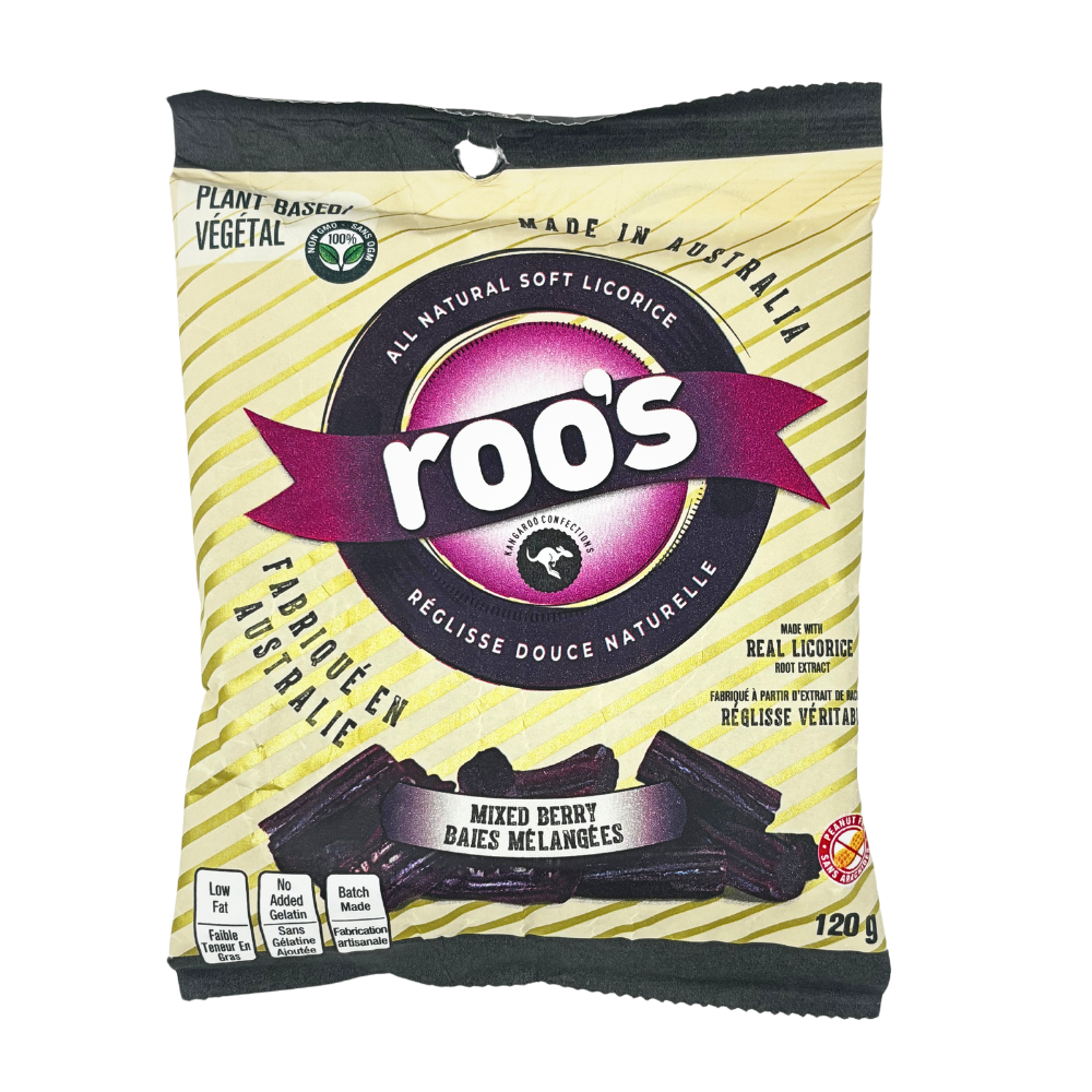 Roo's Australian Licorice Candy Berry - 120g