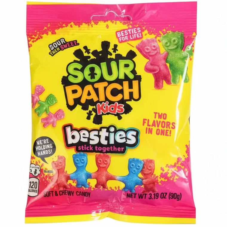SOUR PATCH Kids 人形型ストレージバスケット Sour Patch Kids Besties - 3.18oz | Candy Funhouse – Candy Funhouse CA