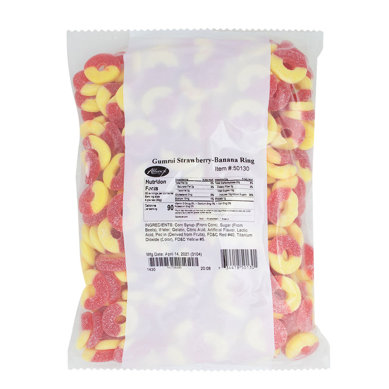 Albanese Gummy Rings-Strawberry Banana Nutrition Facts Ingredients