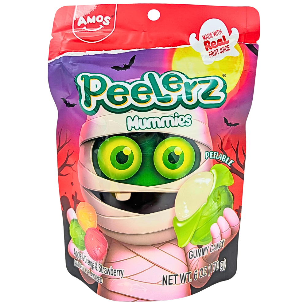 Amos toy Tales from Greenfuzz アモストイ Amos Halloween Peelerz Mummies - 6oz | Candy Funhouse – Candy