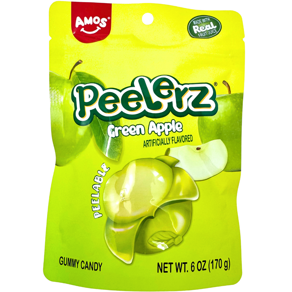Amos Peelerz Gummy Green Apple - 6oz | Candy Funhouse – Candy