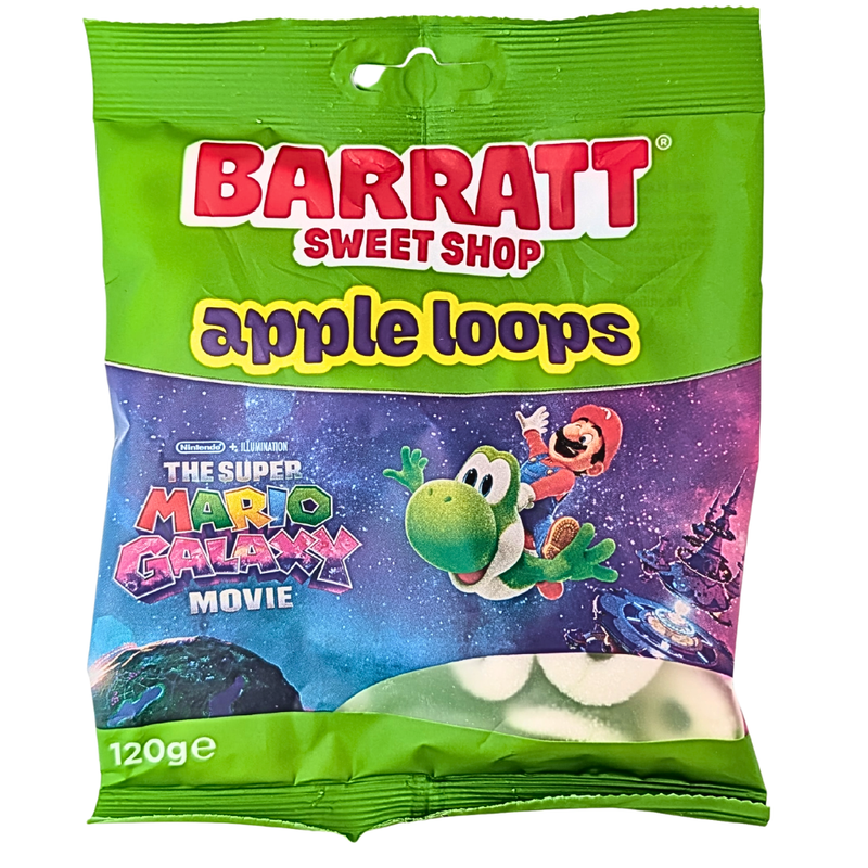 Barratt Super Mario Galaxy Apple Loops (UK) - 120g