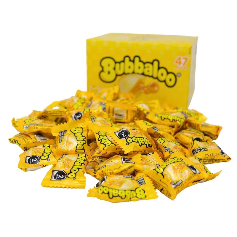 Bubbaloo Platano (Banana) Liquid Filled Bubblegum - 47ct Box