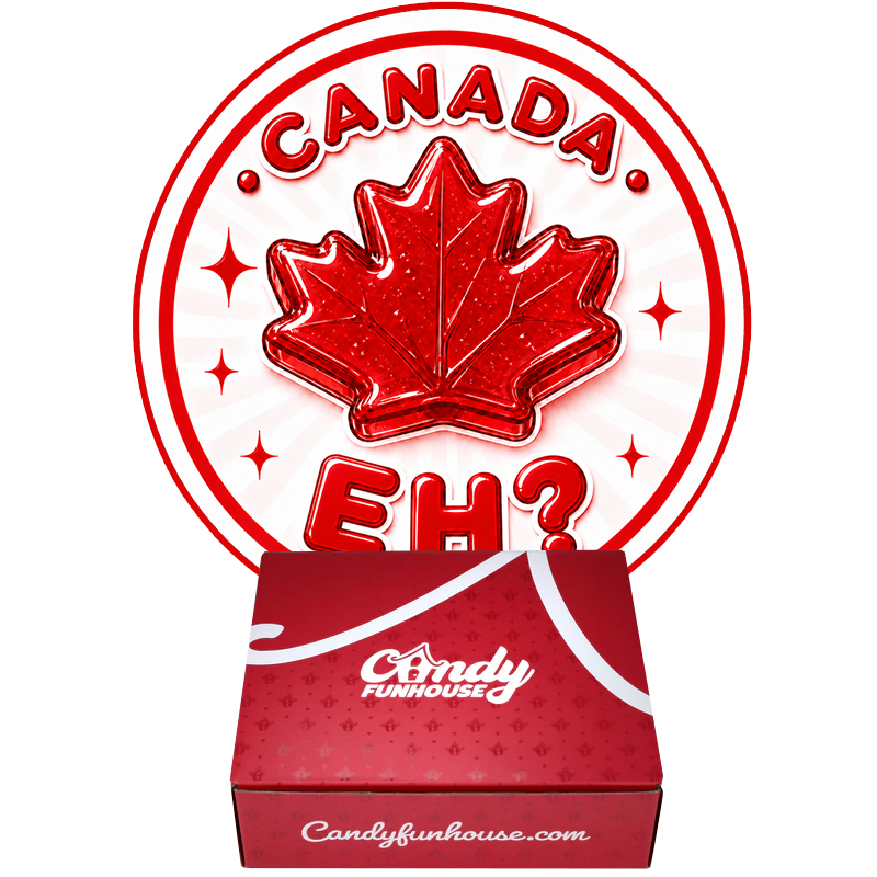 Canadian Eh! Candy Fun Box - Canadian Candy - Canadian Chocolate - Classic Canadian Candy - Candy Box