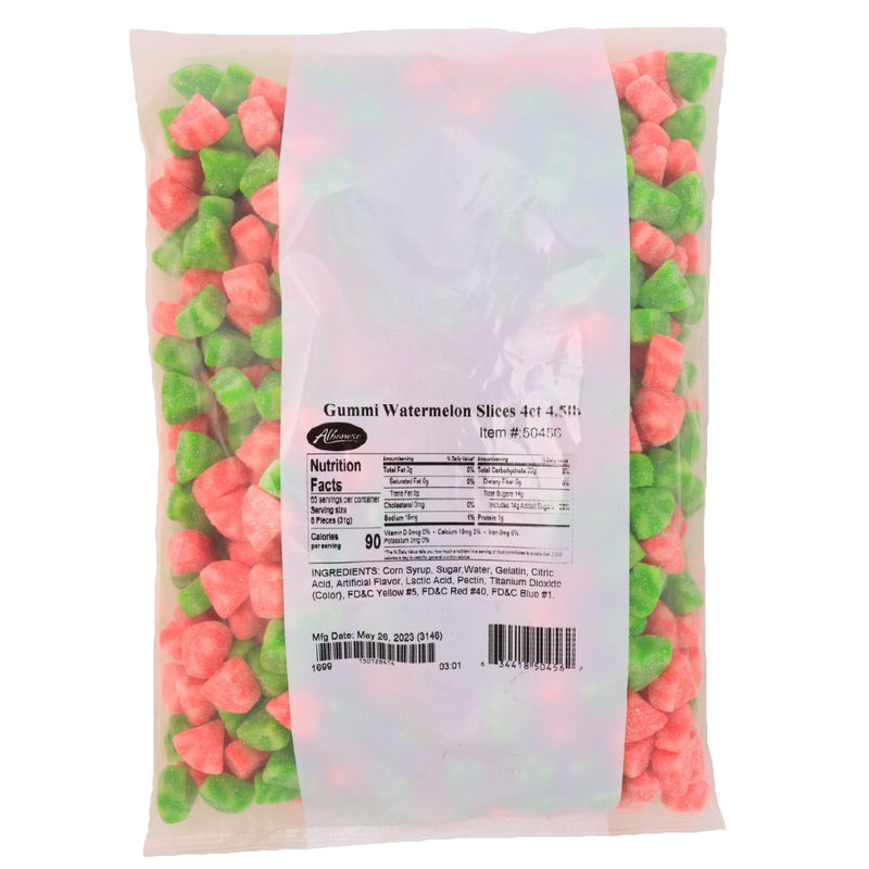 Albanese Gummi Watermelon Slices - 5lbs Nutrition Facts Ingredients, Albanese Gummi, Albanese Gummies, Albanese Gummy, Albanese Gummi watermelon candy, watermelon candy
