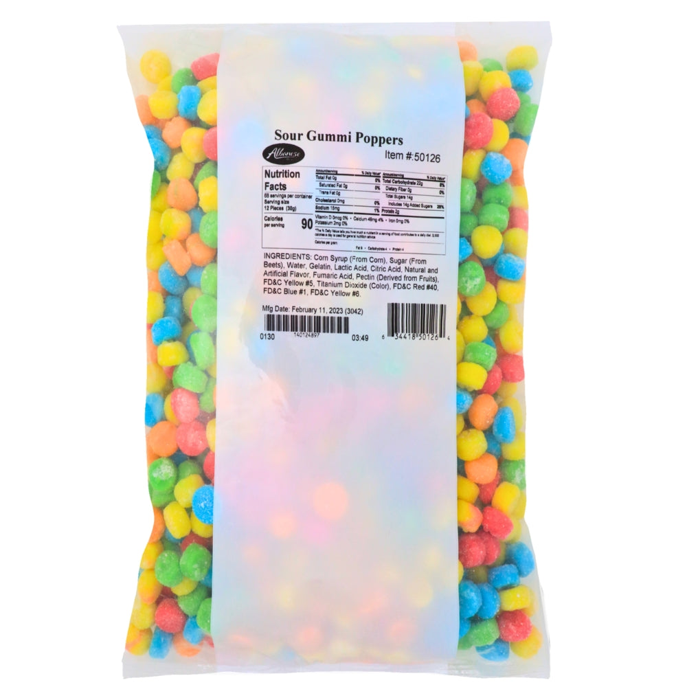Albanese Sour Gummi Poppers 4.5 lbs Candy Funhouse Candy Funhouse CA