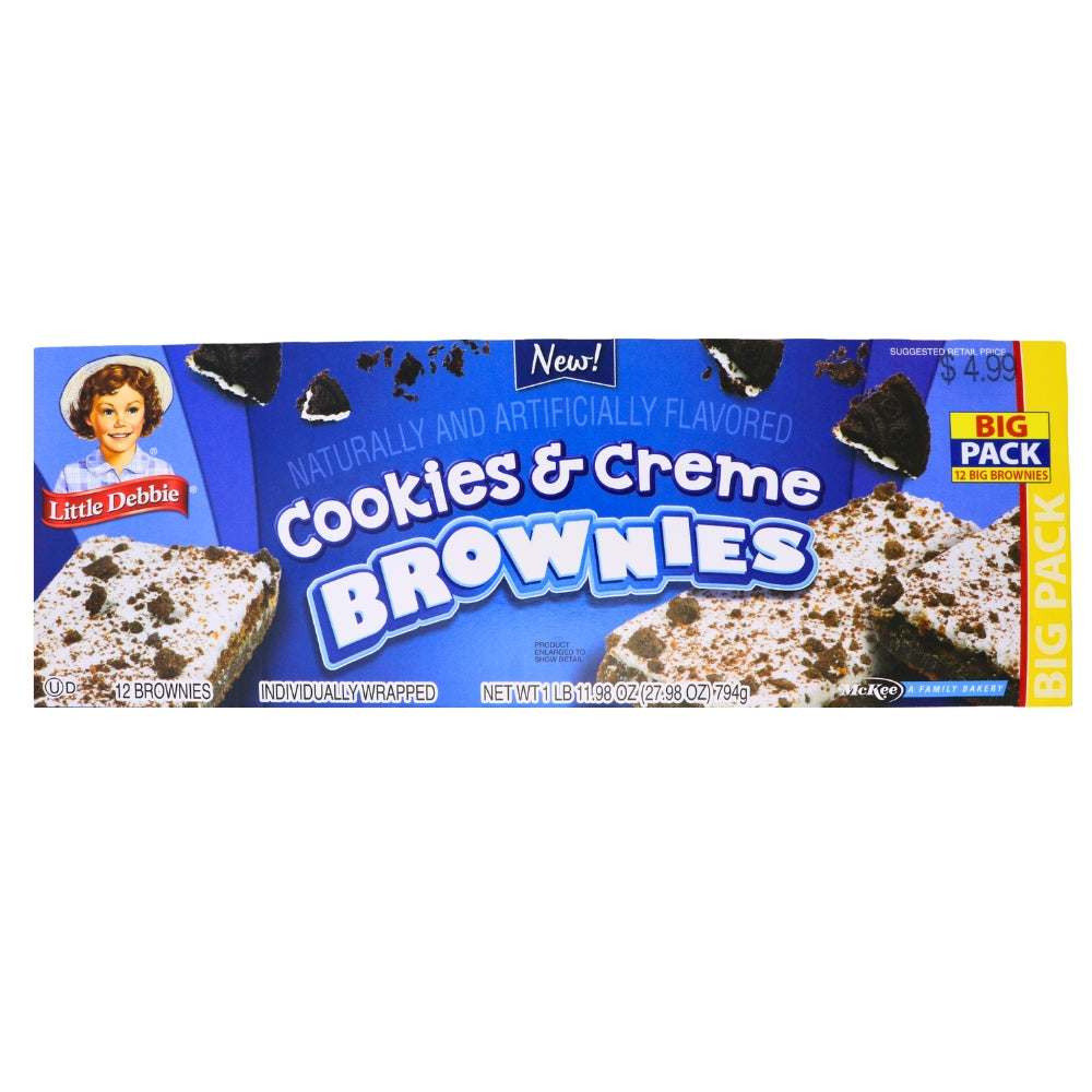 Little Debbie Cookies and Creme Brownies Candy Funhouse Candy