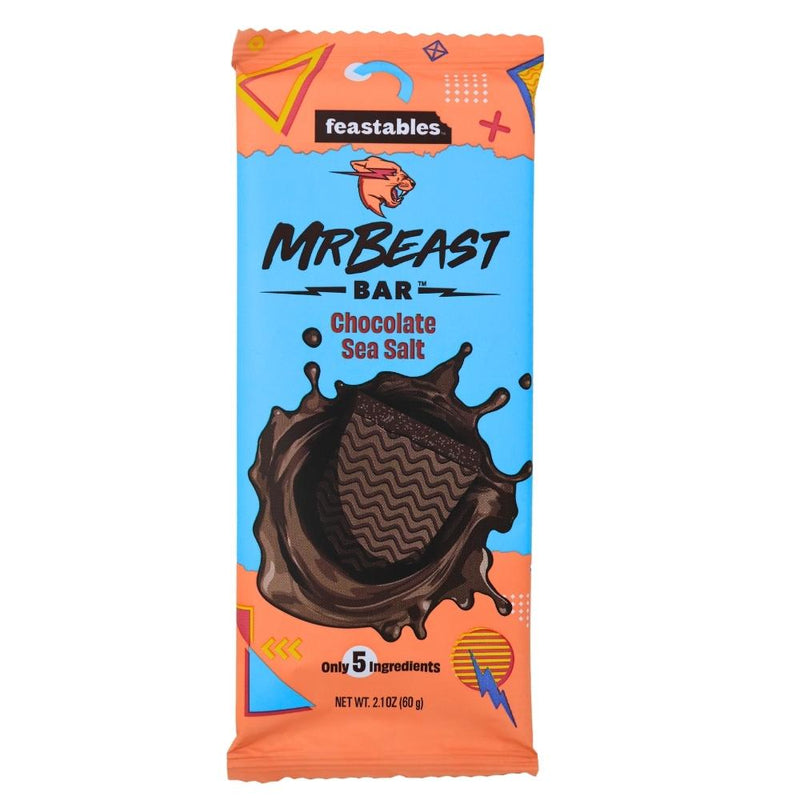 Mr Beast Chocolate Sea Salt - 60g - Mr Beast Chocolate Sea Salt - Sea salt chocolate - Gourmet chocolate bars - Chocolate with sea salt - Premium chocolate treats - Sea salt chocolate bars - Delicious chocolate snacks - Artisan chocolate bars - Chocolate indulgence - Sea salt-infused chocolate