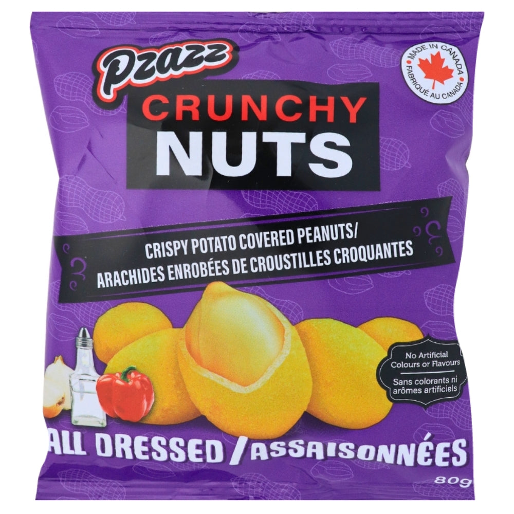 Pzazz Crunchy Nuts All Dressed 80g Candy Funhouse Candy Funhouse CA