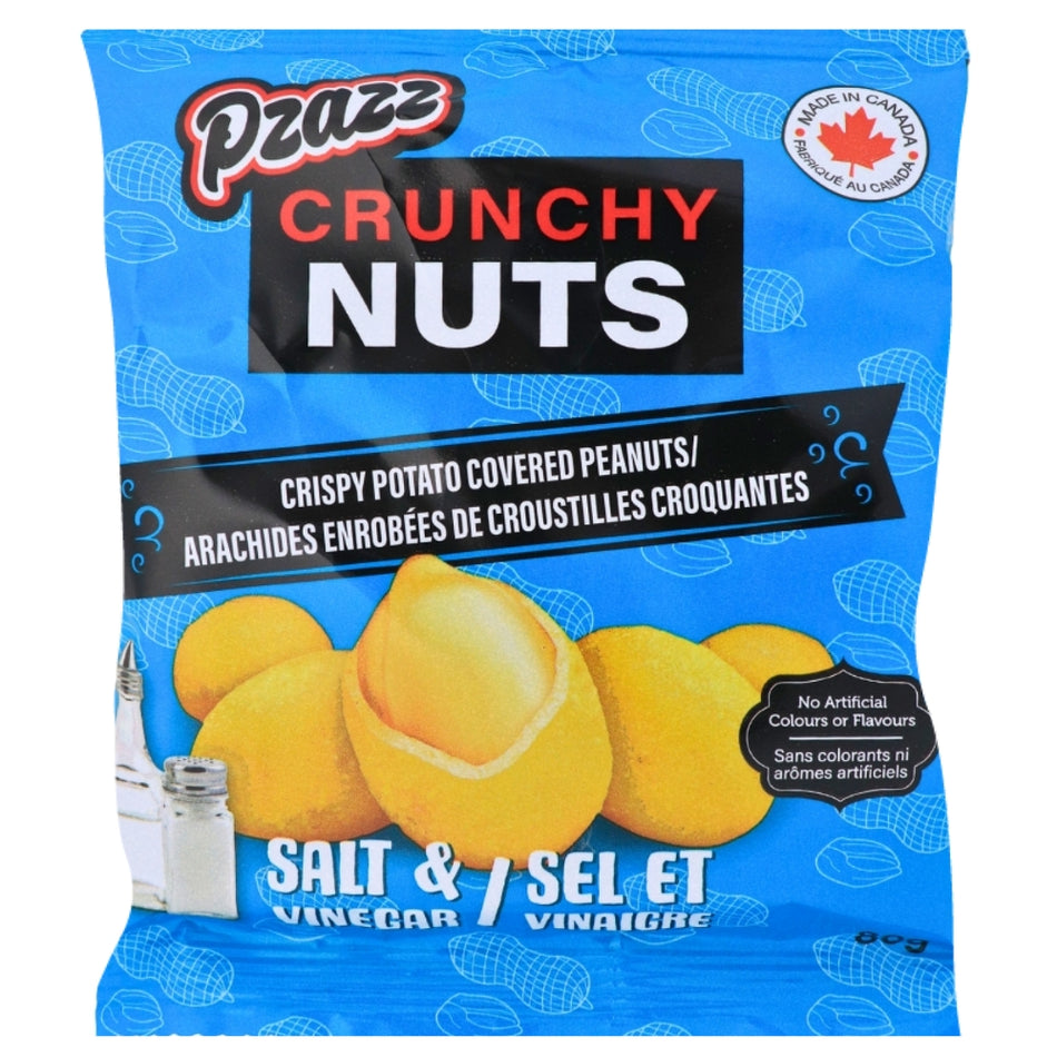 Pzazz Crunchy Nuts Salt & Vinegar 80g - Snack - Nuts - Canadian Snack
