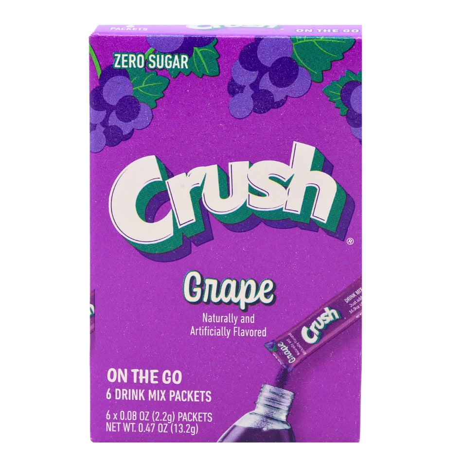 Singles to Go Crush Grape - Drink Mixer - Singles To Go Canada - Singles To Go - Singles To Go Drink Mix - Drink Mix - Singles To Go Crush Grape - Crush Drink Mix - Crush Drink
