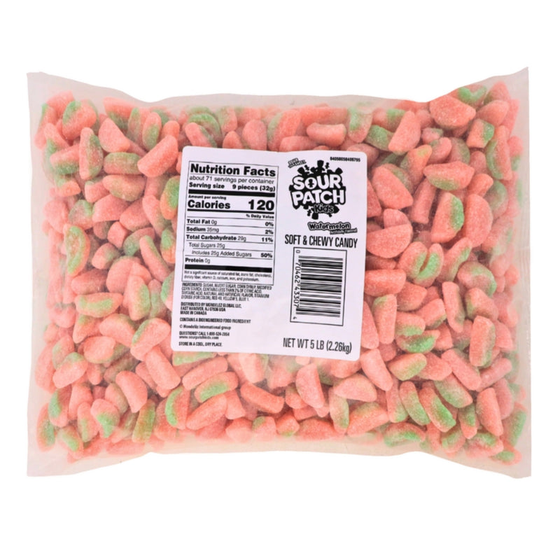 Sour Patch Kids Watermelon Candies - 2.26 kg Nutrition Facts Ingredients