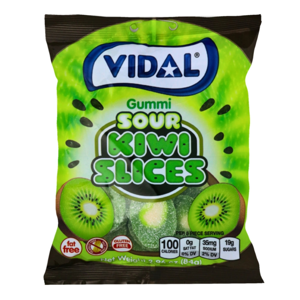 Vidal Sour Kiwi Slices Gummies 3.5oz Candy Funhouse Candy Funhouse CA