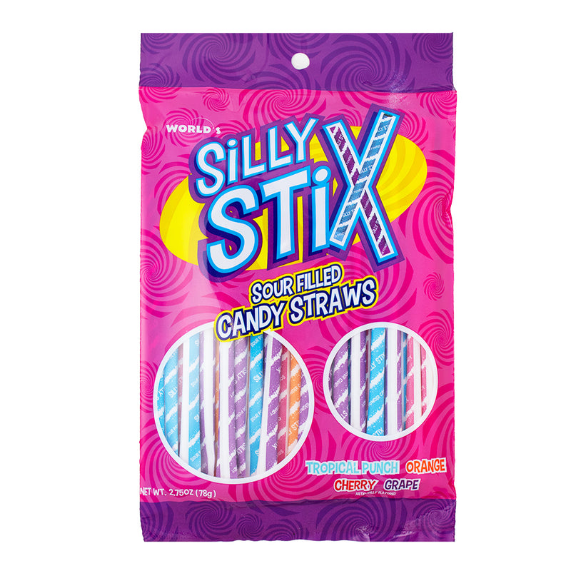 World Silly Stix Straws - 2.75oz - Silly Stix - Sour Candy