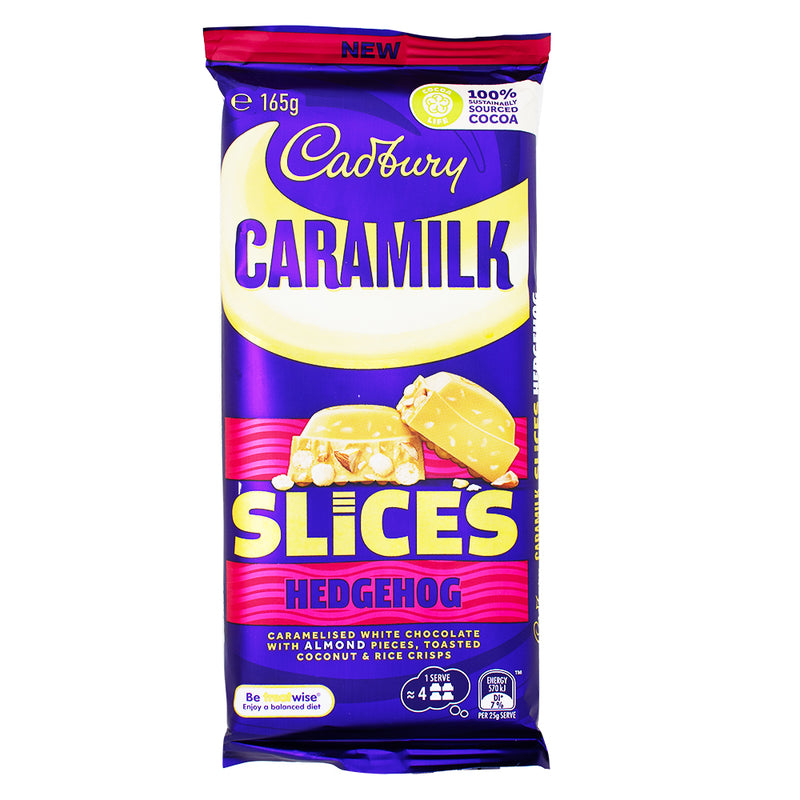 Cadbury Caramilk Slices Hedgehog (Aus) - 165g - Cadbury Caramilk Slices Hedgehog - Australian Candy Delight - Creamy Caramilk Chocolate - Crunchy Biscuit Pieces - Chocolate Biscuit Treat - International Candy Sensation - Unique Flavour Blend - Australian Chocolate Excellence