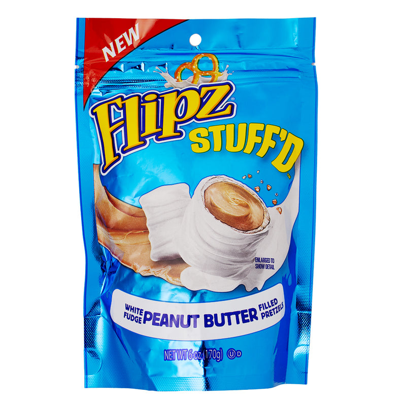 Flipz Stuff'd Pretzel White Fudge Peanut Butter - 170g - Flipz Stuff'd Pretzel White Fudge Peanut Butter - Sweet and Savoury Symphony - Creamy Peanut Butter - White Fudge Delight - Melody of Flavours - Movie Marathon Snack - Snack Symphony - Decadent Treat - Sweet Escape - Crunchy Delight - Flipz Pretzel - Flipz Pretzel White Fudge Peanut Butter