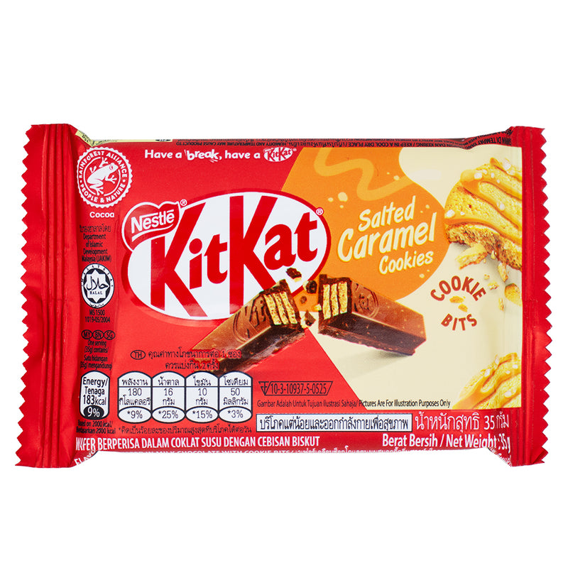 Kit Kat Salted Caramel Cookies - 35g - Kit Kat - Thai Candy - Kit Kat Salted Caramel - Kit Kat Salted Caramel Cookies