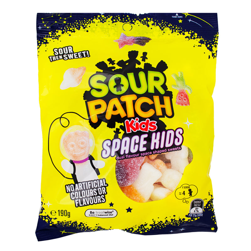 Sour Patch Kids Space (Aus) - 190g - Sour Patch Kids Space Australia - Australian Cosmic Candy - Unique Flavours Candy - Aussie Candy Adventure - International Candy Sensation - Sour and Sweet Fusion - Galactic Candy Experience - Australian Candy Creations - Chewy Candy Delights - Australian Candy - Exotic Candy - International Candy