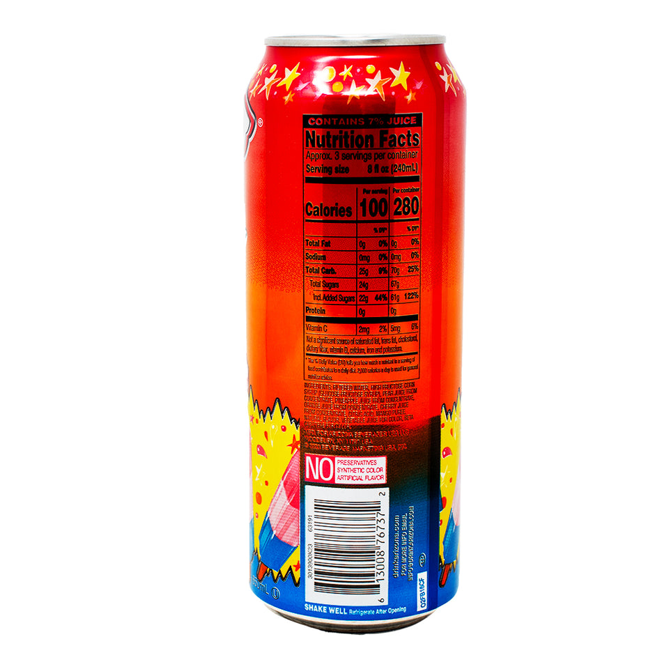 Arizona Tropical ChillZicle - 650mL  Nutrition Facts Ingredients