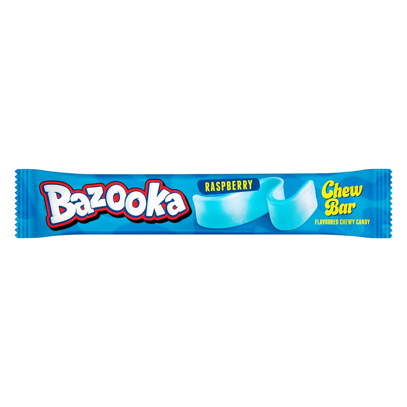 Bazooka Blue Raspberry Chew Bars (UK) - 14g - Bazooka - Bazooka Candy - Blue Raspberry Candy - Bazooka Blue Raspberry Chew Bars - British Candy