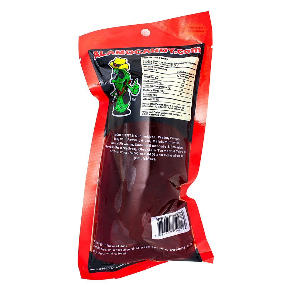 Alamo Big Tex Chamoy Dill Pickle Nutrition Facts Ingredients - Pickle Candy - Spicy Pickle - Alamo Big Tex Chamoy Dill Pickle - Alamo - Dill Pickle - Chamoy - Chamoy Sauce - Chamoy Candy