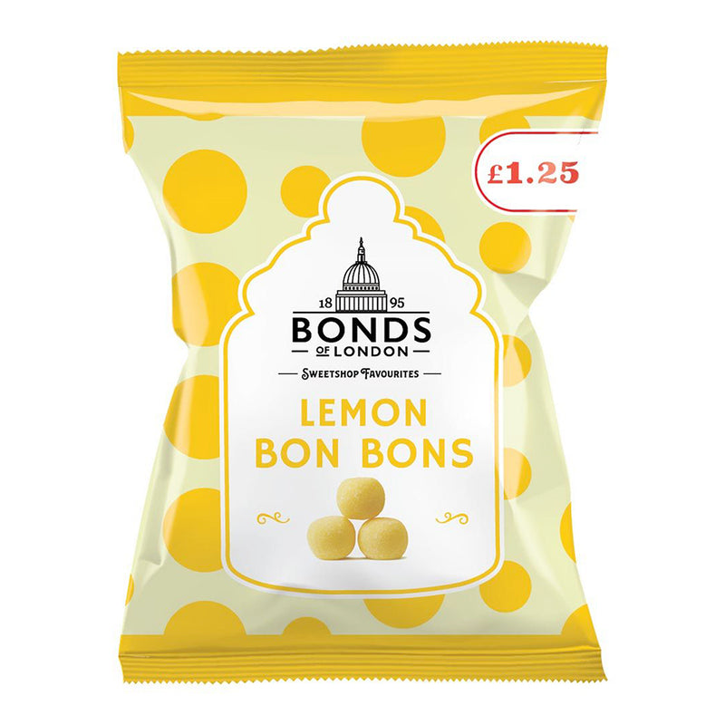 Bonds Lemon Bon Bons (UK) - 130g - Bonds - Bonds Candy - UK Candy - British Candy - Bonds Lemon Bon Bons - Classic Candy - Nostalgic Candy - Retro Candy