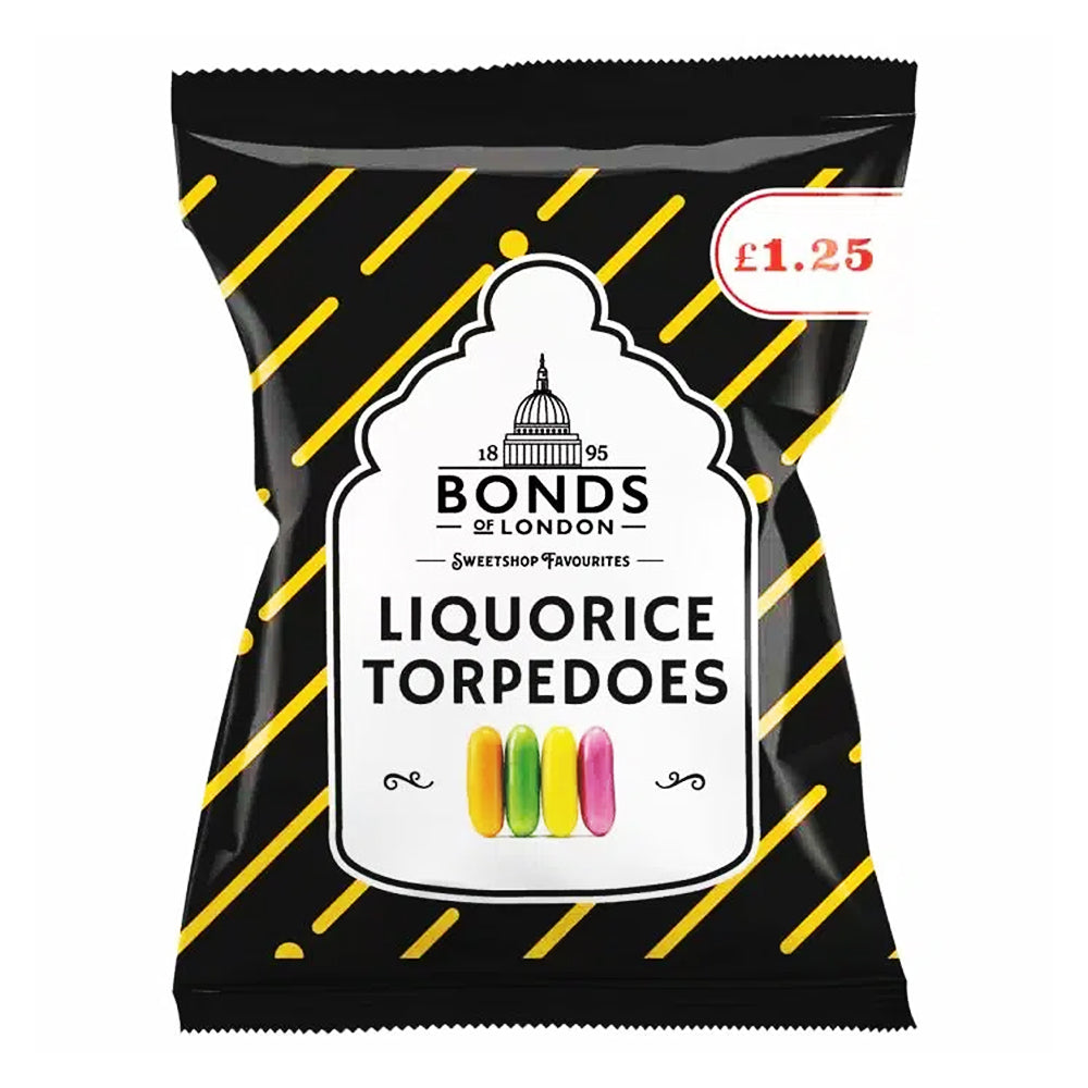 Bonds Liquorice Torpedoes (UK) 120g Candy Funhouse Candy Funhouse CA