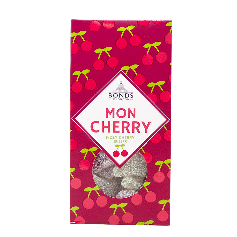 Bonds Gift Box Mon Cherry (UK) - 140g - Bonds Mon Cherry Gift Box - British Candy for Valentine's Day - Cherry-themed Candy UK - Romantic Cherry Delights - Love-inspired Candy Collection - Bonds Candy UK - Unique Valentine's Day Sweets - Cherry Bliss Candy Moments - Sweet Moments Box - UK Candy - British Candy