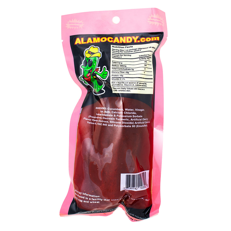 Alamo Big Tex Cherry Dill Pickle Nutrition Facts Ingredients - Pickle Candy - Spicy Pickle - Alamo Big Tex Cherry Dill Pickle - Alamo - Cherry Candy - Dill Pickle