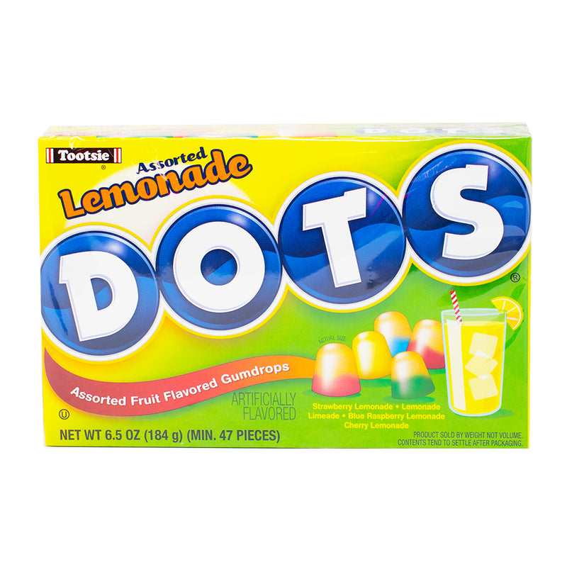 Dots Assorted Lemonade Theatre Pack - 6.5 oz - Dots - Dots Candy - Lemonade Candy - Gummy - Gummy Candy - Zesty Candy - Dots Lemonade