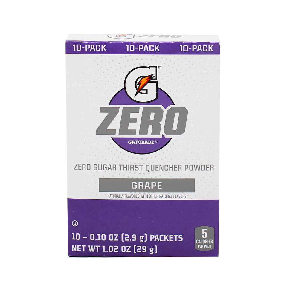 Gatorade Zero Sugar Powder Grape 10pk - 29g
