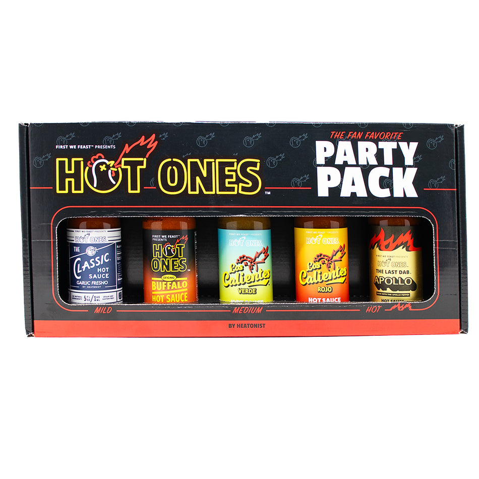 Hot Ones Party Pack - 5pk - Hot Ones - Hot Ones Sauces - Hot Ones Hot Sauces - Hot Ones Hot Sauce - Hot Sauce - Hot Sauces