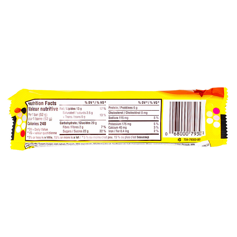 Oh Henry! Nutty Bar - 52g  Nutrition Facts Ingredients - Oh Henry! Nutty Bar - Oh Henry chocolate bar - Oh Henry candy bar - Nutty chocolate bar - Peanut butter chocolate bar - Milk chocolate candy - Crunchy candy bar - Sweet and nutty snack - Delicious chocolate treat - Classic candy favourite