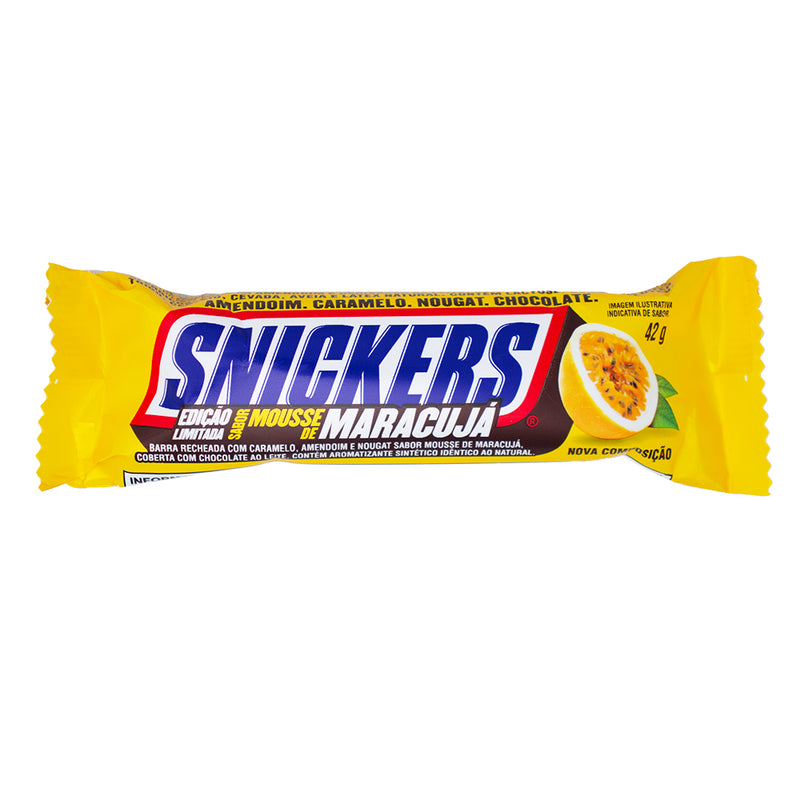 Snickers Passionfruit Mousse (Brazil) - 42g - Snickers - Snickers Bar - Snickers Chocolate Bar - Passionfruit - Passionfruit Chocolate - Mousse