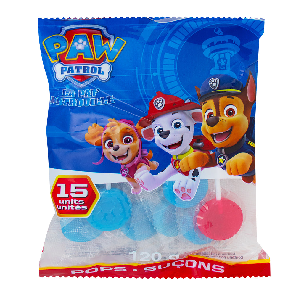 Paw Patrol Lollipops 15 Pieces 120g Candy Funhouse Candy Funhouse CA
