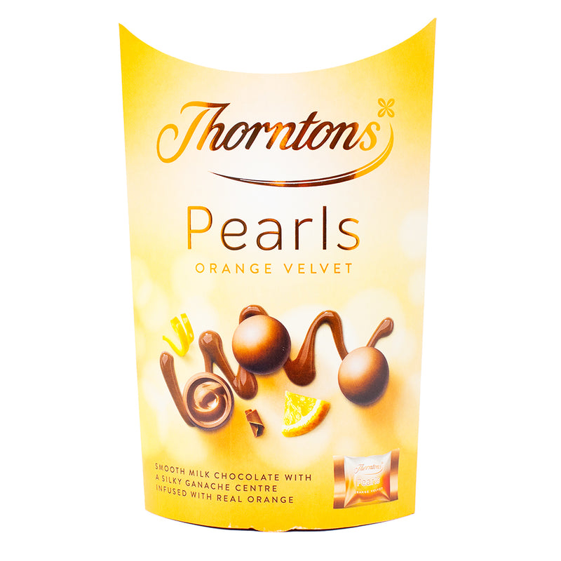 Thorton Pearls Orange Velvet (UK) - 167g - UK Candy - UK Chocolate - British Chocolate - British Candy - Thorton Pearls Orange Velvet - Orange Chocolate - Thorton Chocolate - Thorton - Thorton Pearls - Premium Chocolate