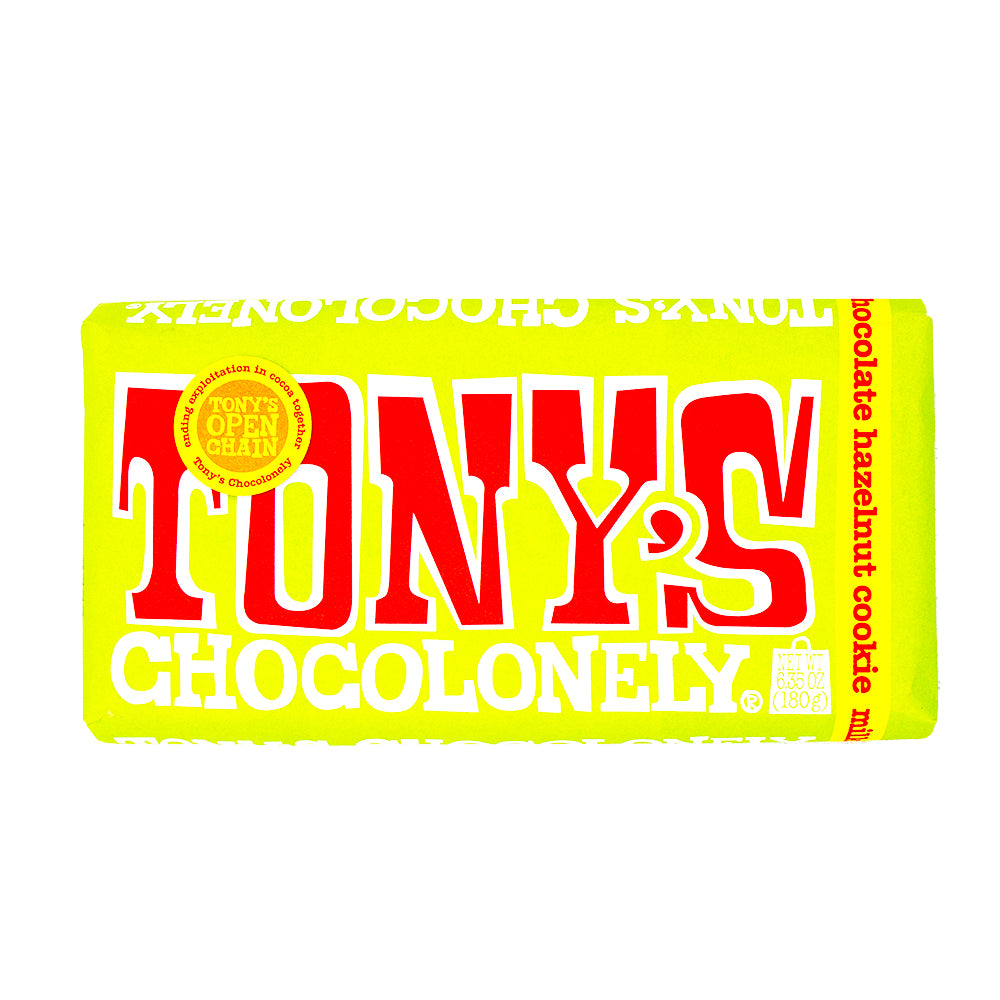 Tony's Chocolonely Milk Chocolate Hazelnut - 180g - Tony’s Chocolonely - Tony’s Chocolonely Chocolate - Milk chocolate Hazelnut - Hazelnut Chocolate Bar - Hazelnut Candy - Gourmet Chocolate - Premium Chocolate