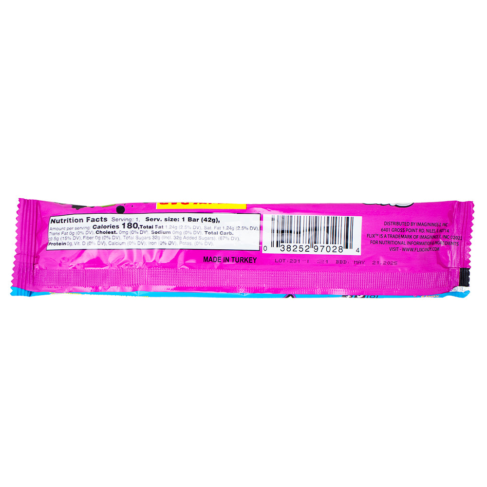 Warheads Sour Taffy Bar 2in1 - 1.49oz  Nutrition Facts Ingredients
