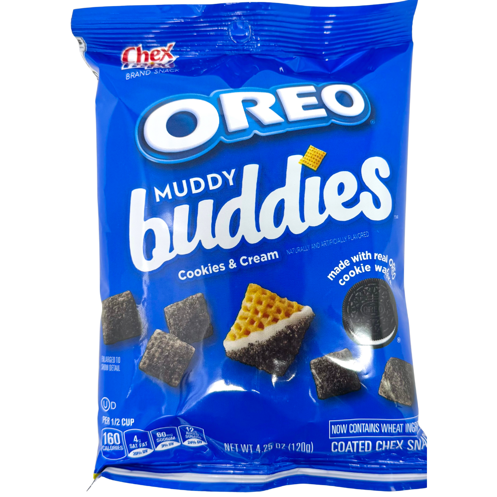Chex Mix Muddy Buddies Cookies & Cream - 4.25oz | Candy Funhouse