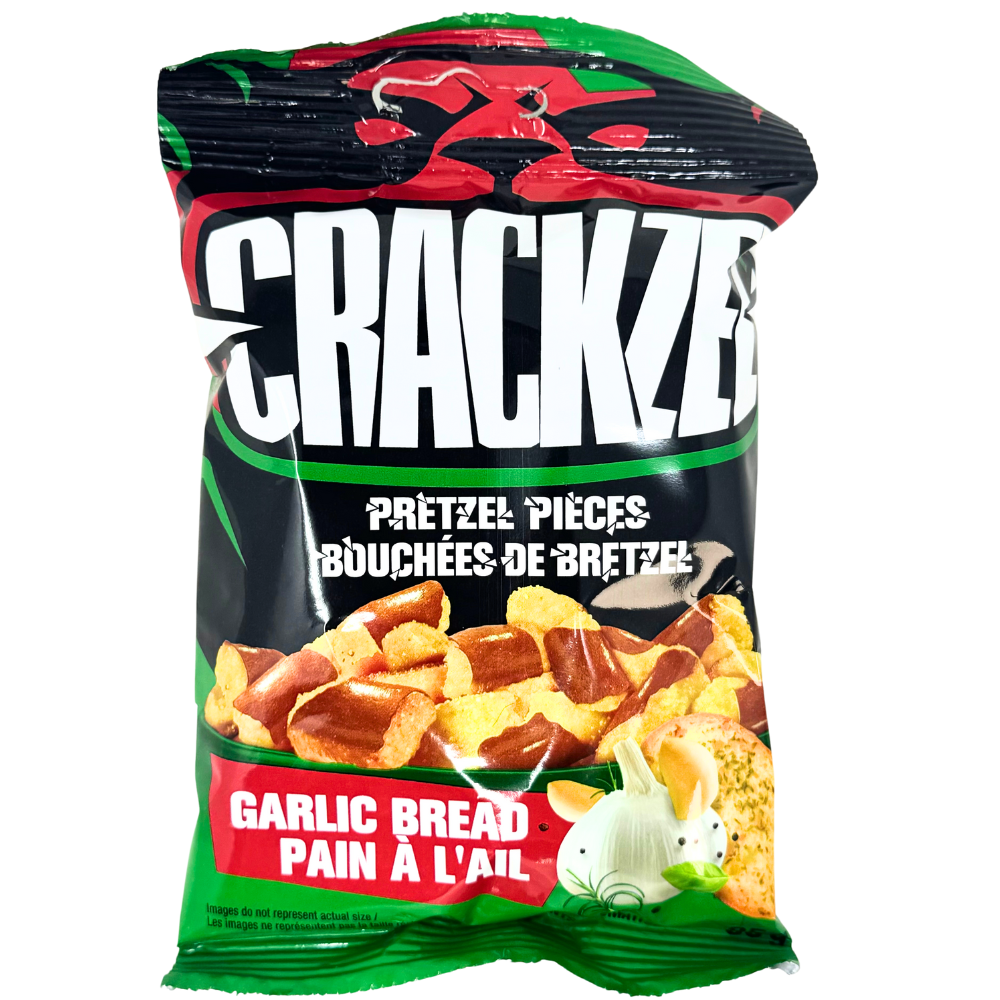 Crackzel Garlic Bread Pretzel Pieces - 85g | Candy Funhouse