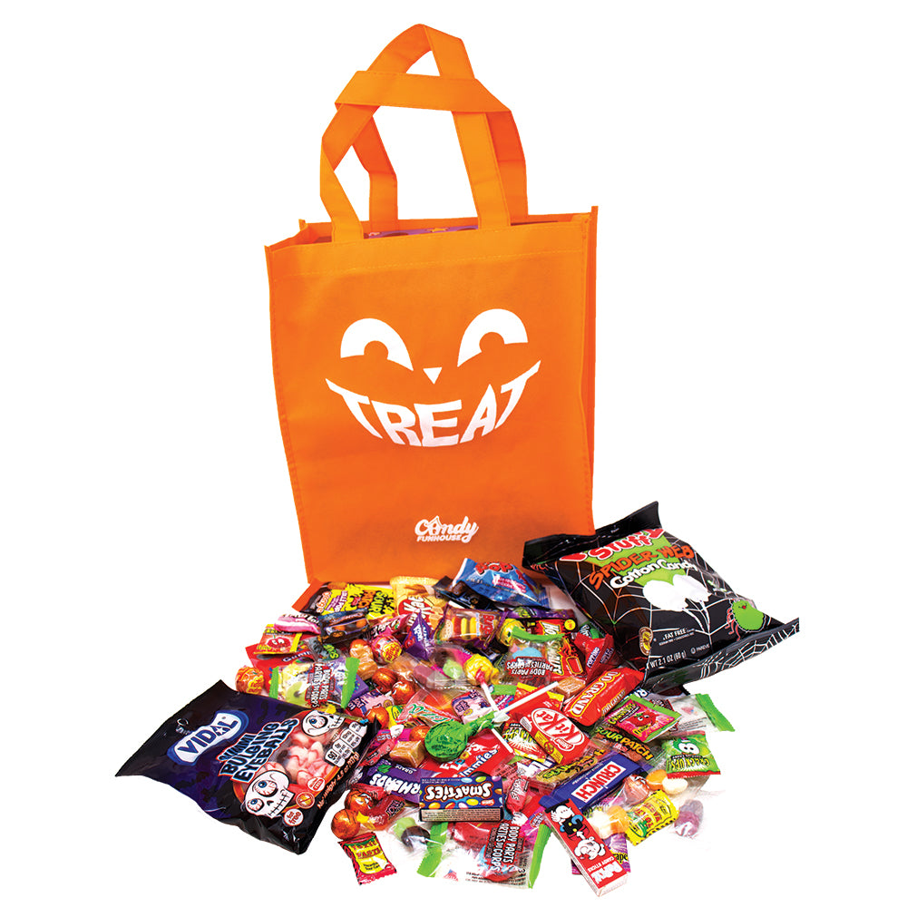  16 PCS Halloween Treat Bags for Kids Trick or Treat Candy Bags,  Glow in The Dark Bags with Handles for Halloween Party Favors : Health &  Household