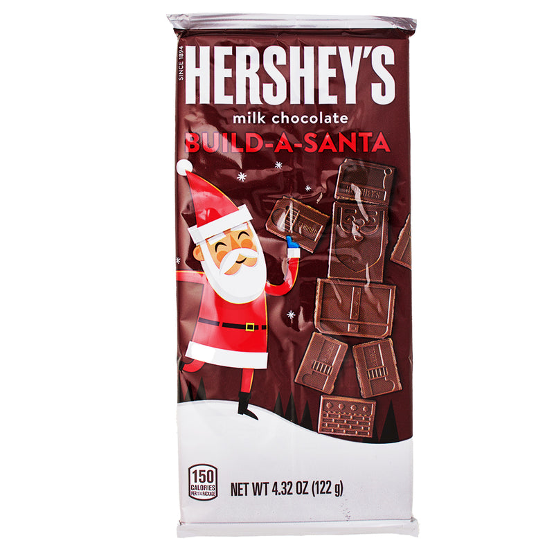 Hershey's Build-a-Santa Milk Chocolate Bar - 4.32oz - Hershey's Build-a-Santa Milk Chocolate Bar - Christmas DIY Chocolate - Santa Claus Chocolate Creation - Festive Holiday Treat - Edible Santa Chocolate Kit - Seasonal Chocolate Fun