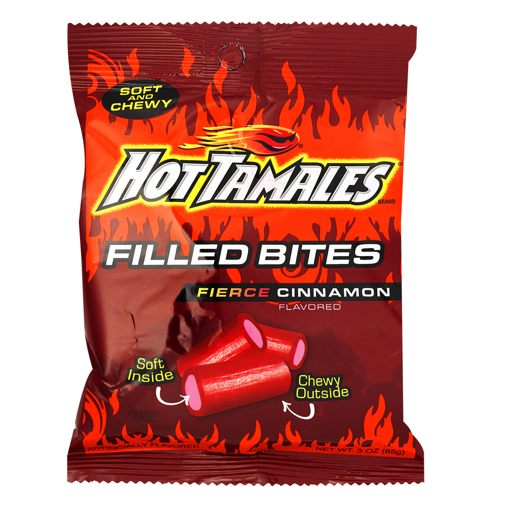 Hot Tamales Filled Bites Fierce Cinnamon - 85g | Candy Funhouse