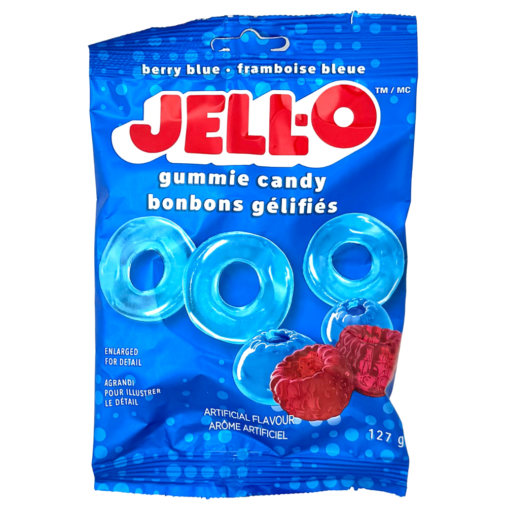 JELL-O Berry Blue Rings - 127g | Candy Funhouse – Candy Funhouse CA
