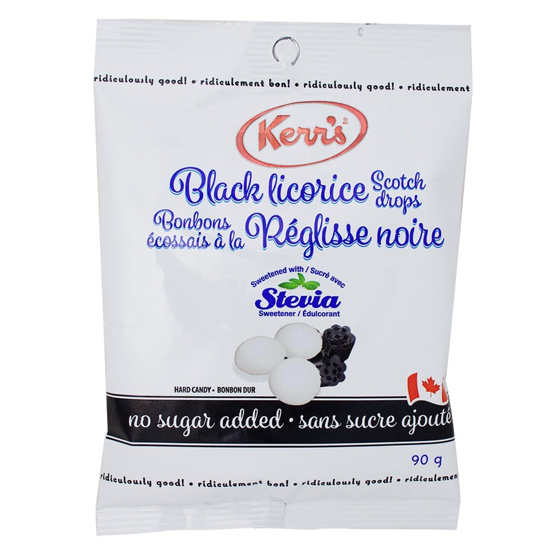 Kerr's Light Black Licorice Scotch Drops No Sugar Added - 90g