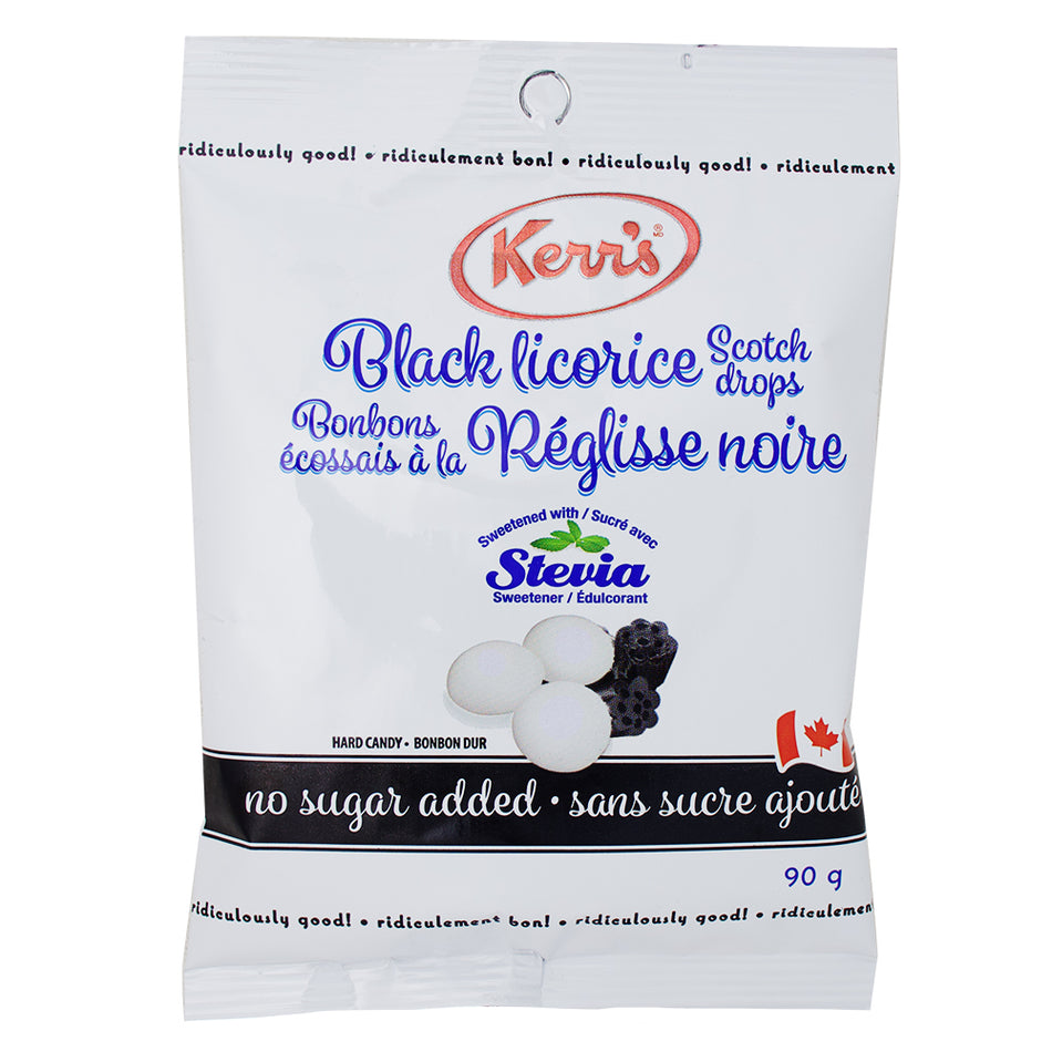 Kerr's Light Black Licorice Scotch Drops No Sugar Added - 90g
