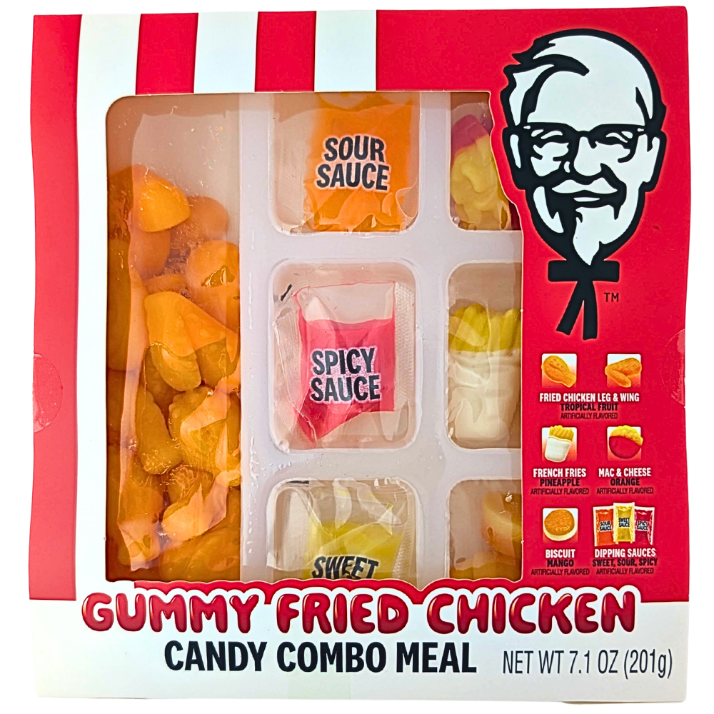 KFC Gummy Fried Chicken Candy Combo Meal - 7.1oz | Candy Funhouse