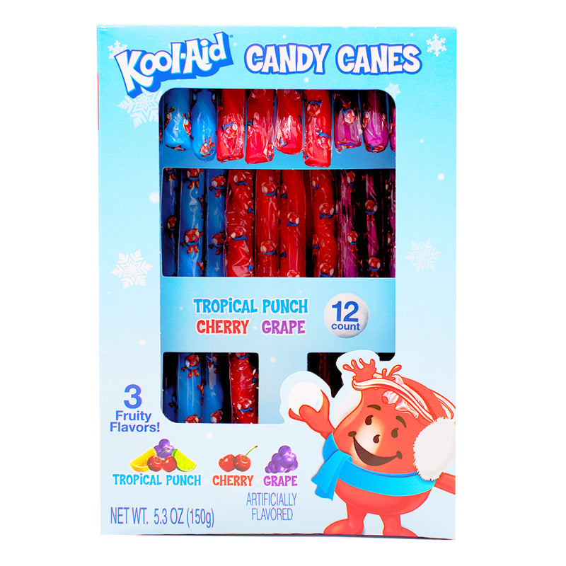 Kool-Aid Candy Canes - 5.3oz - Candy Canes - Kool-Aid Candy Canes - Kool-Aid Candy - Christmas Candy - Christmas Treats