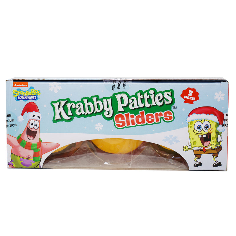 SpongeBob SquarePants Christmas Krabby Patties Sliders - 9.52 oz. - SpongeBob Krabby Patties - Christmas Candy Sliders - Holiday Gummy Treats - Festive Candy - Bikini Bottom Christmas - Unique Candy Experience - Cartoon Character Candy - Seasonal Gummy Sweets - Christmas Candy - Christmas Treats