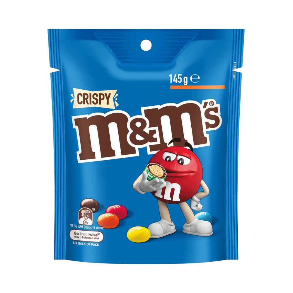 M M s Crispy Milk Chocolate Australia 145g Candy Funhouse Candy 